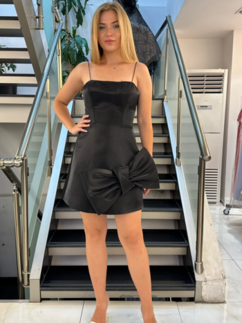 Dress black ribbon