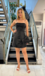 Dress black ribbon