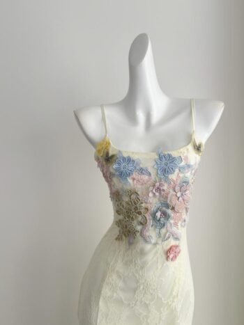 Beige embroidery dress / culoare bej