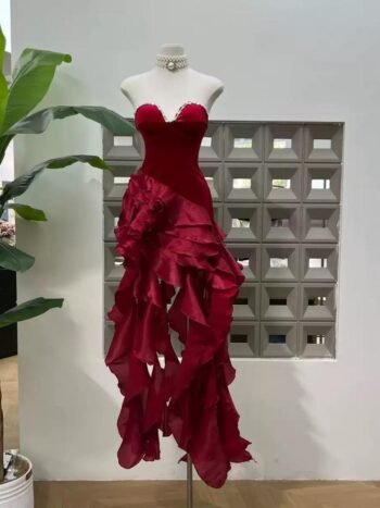 Red Waves Aina dress
