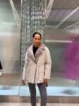 Lighr grey parka