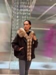 Short parka brown Fox fur